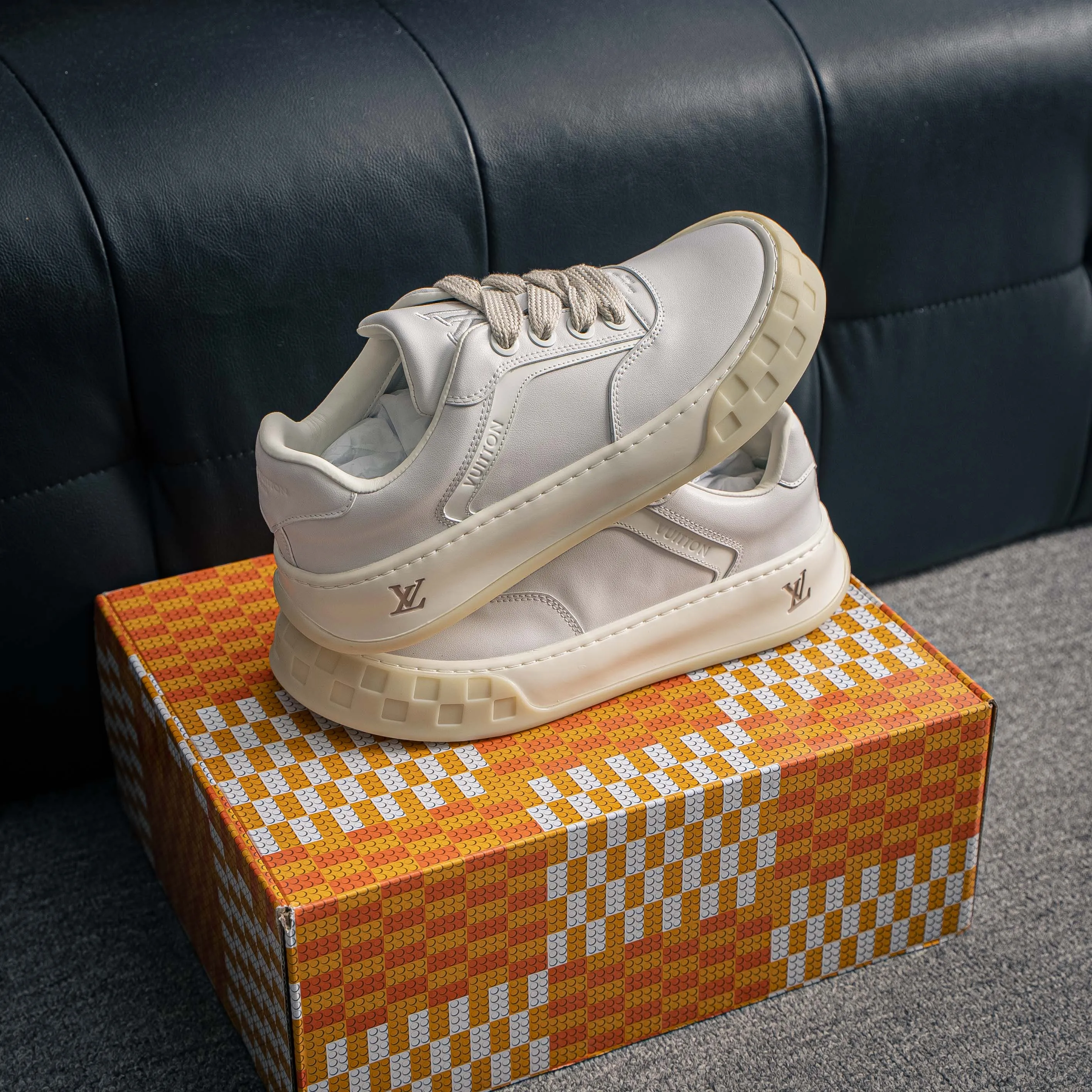 Premium -- LOUIS VUITTON Tilted Series｜2026 LV Tilted Low Sneakers Series Low-Top Retro Skate Shoes Men Shoes｜